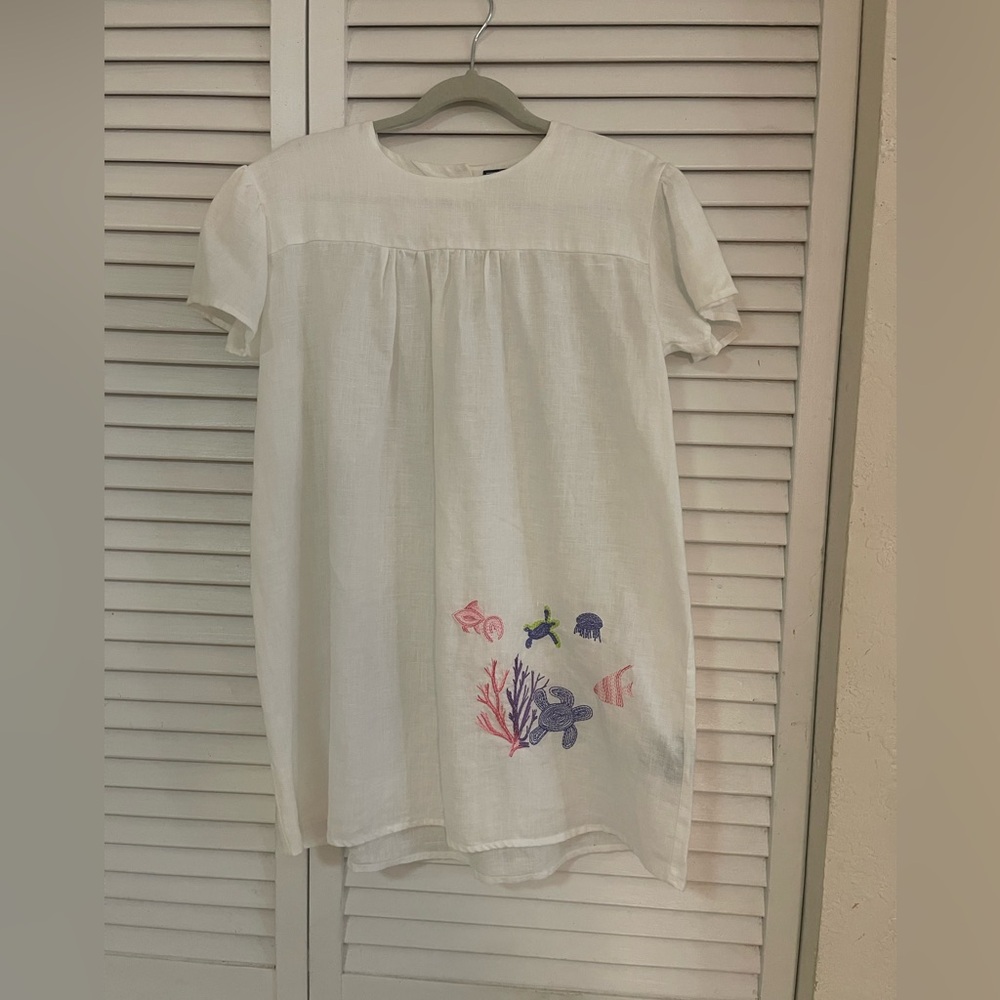 Vilebrequin White girl’s dress with Embroidery